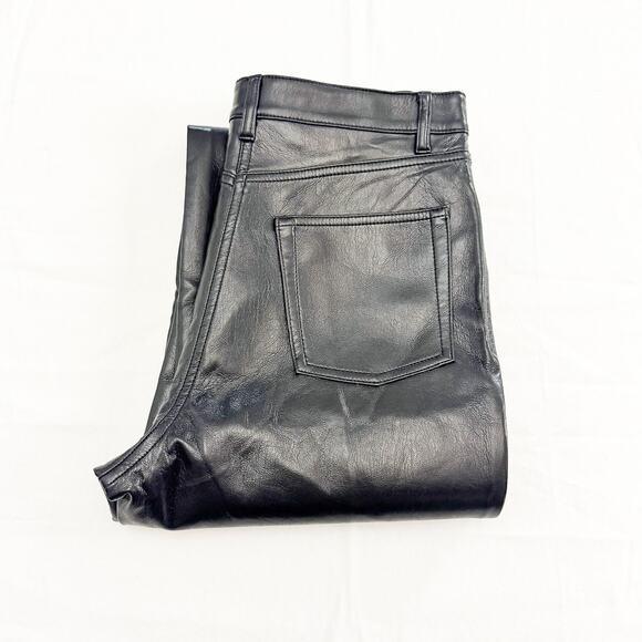 Wilfred Pants - Wilfred Faux Leather Straight Leg Polyurethane Dress Pant Black Size 4